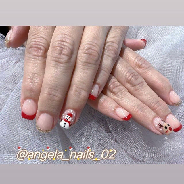 Angela nails uñas navideñas